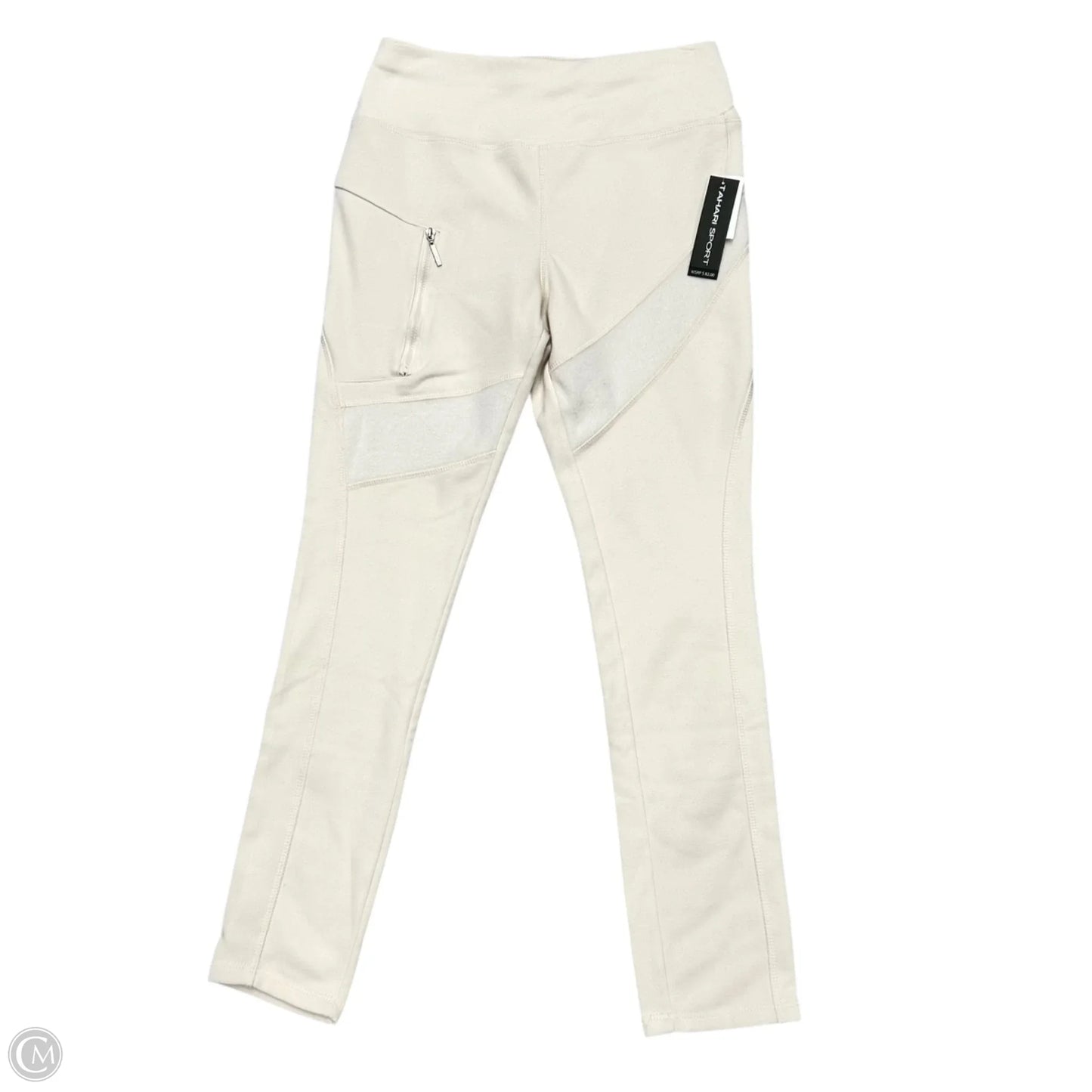 Athletic Leggings By Tahari In Cream, Size: M