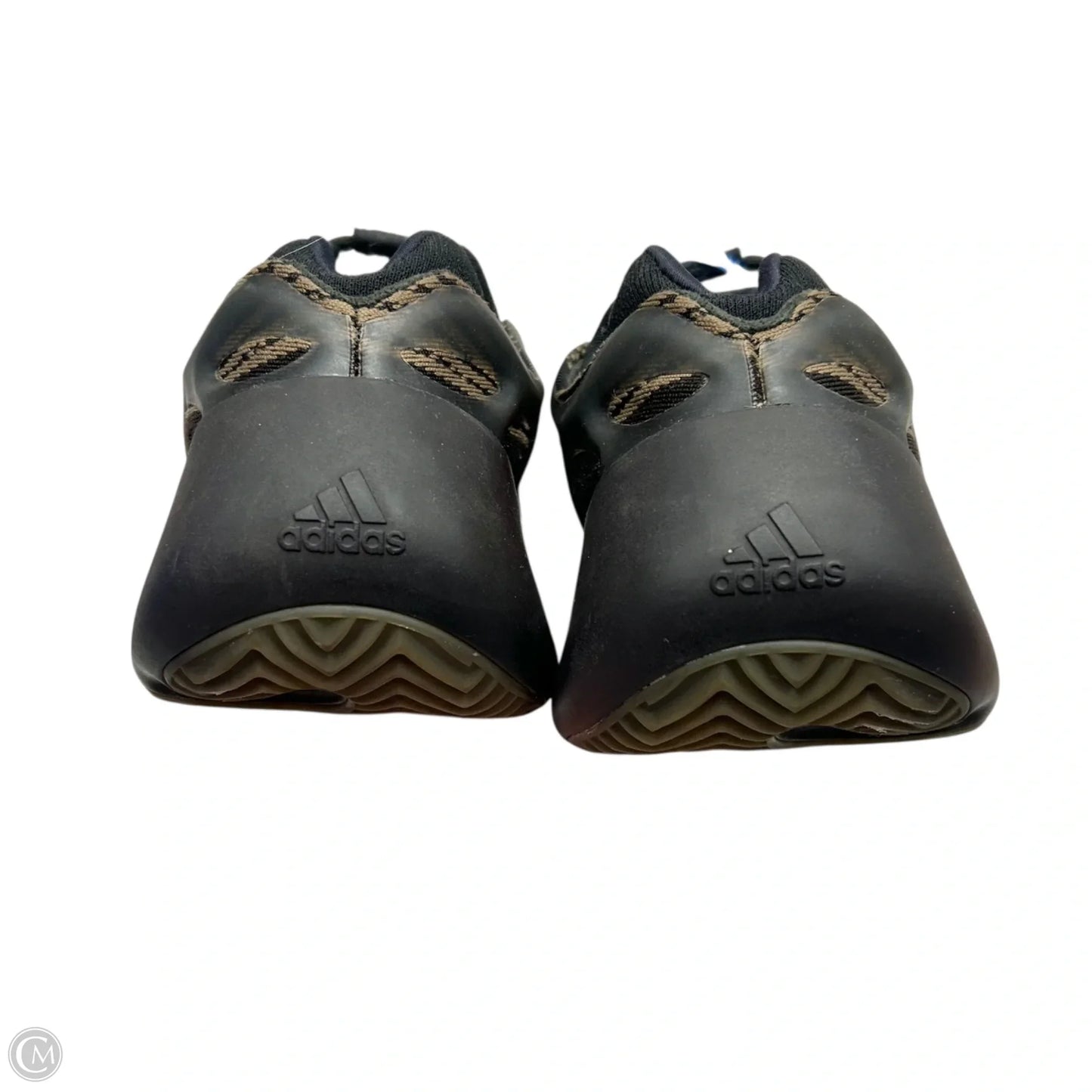 Shoes Luxury Designer By Yeezy In Black & Tan, Size: 8.5