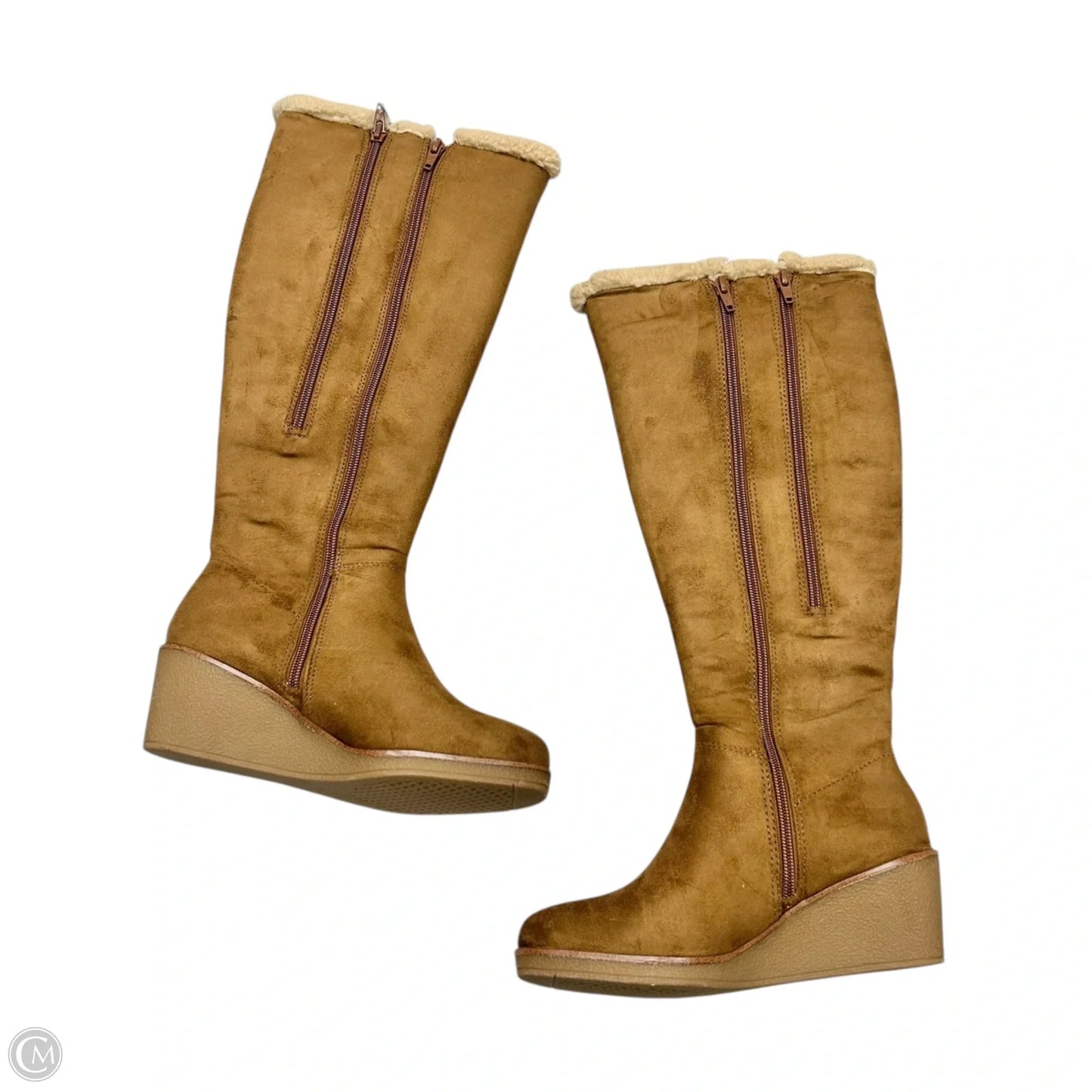 Boots Mid-calf Heels By Aerosoles In Brown, Size: 6