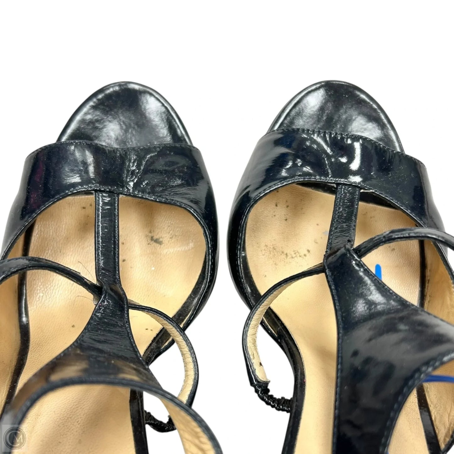 Shoes Luxury Designer By Versace In Black & Pink, Size: 8.5