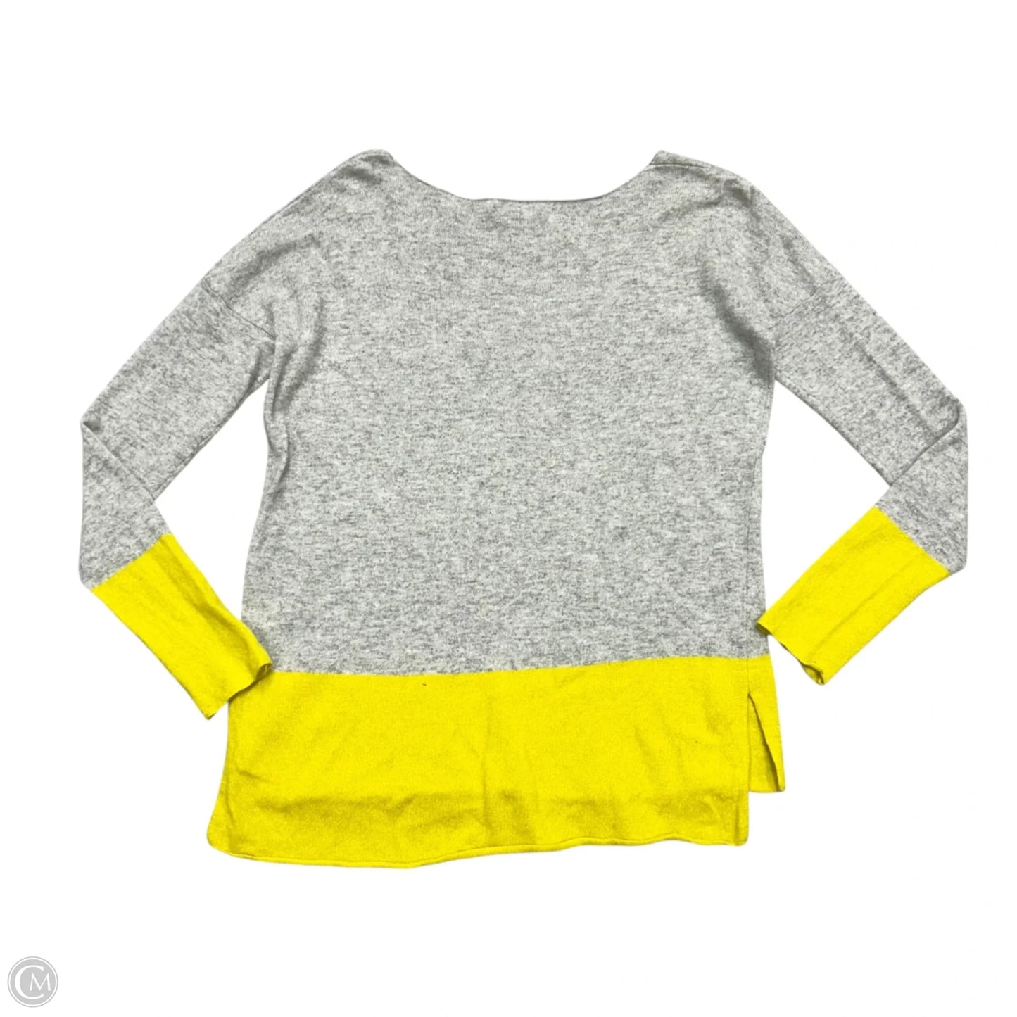 Sweater Cashmere By Vince In Grey & Yellow, Size: S