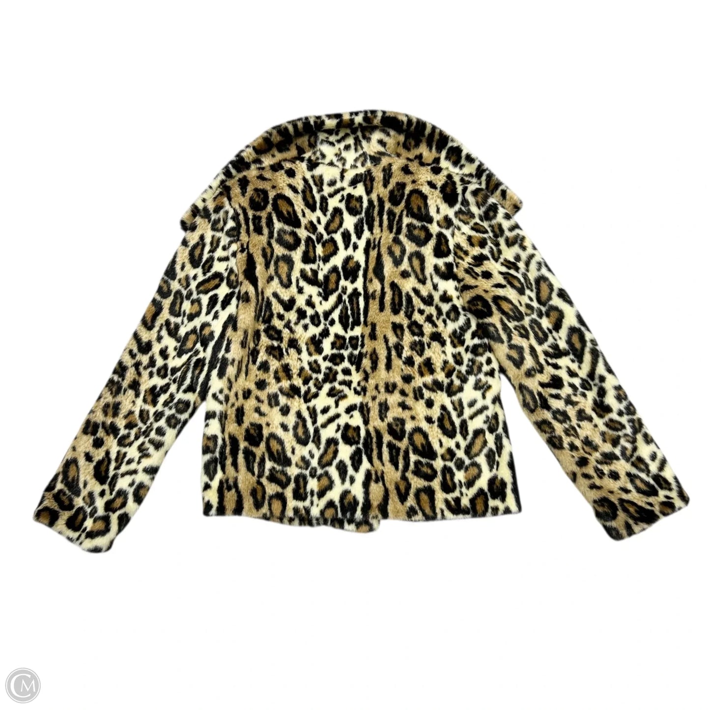 Coat Designer By Milly In Animal Print, Size: L