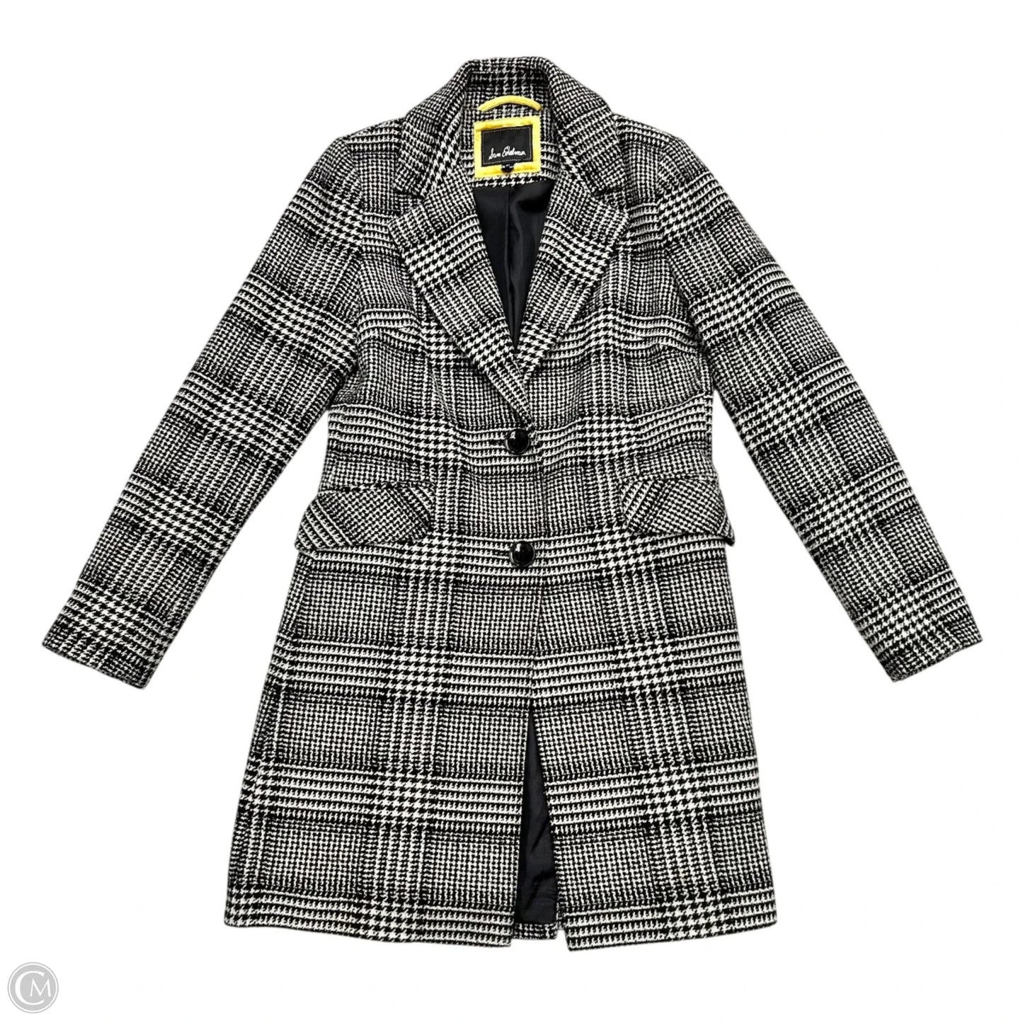 Coat Peacoat By Sam Edelman In Black & White, Size: Xs