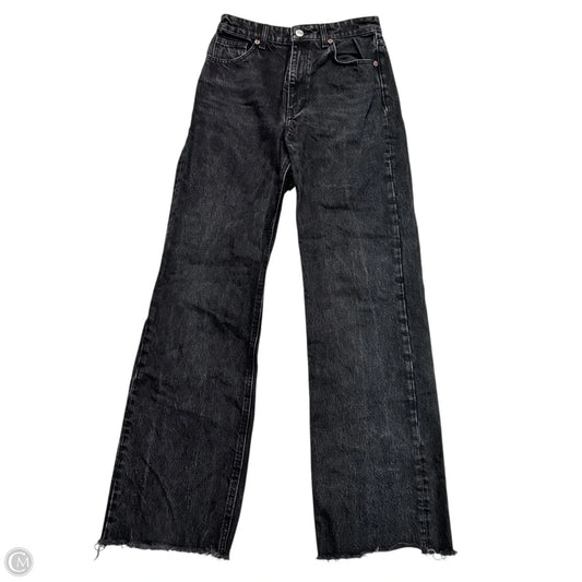 Jeans Straight By Zara In Black Denim, Size: 6
