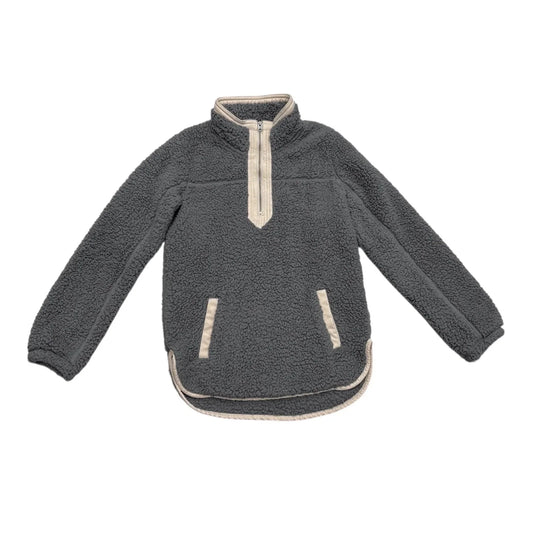 Jacket Faux Fur & Sherpa By Abercrombie And Fitch In Cream & Grey, Size: S