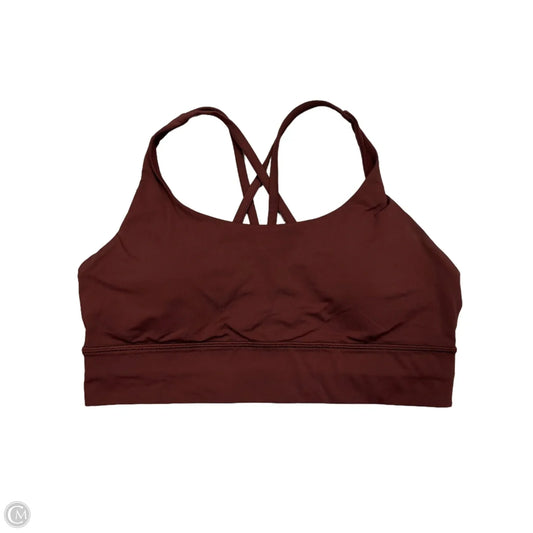 Athletic Bra By Lululemon In Maroon, Size: L