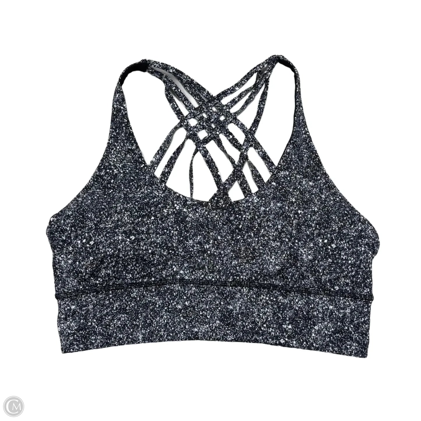 Athletic Bra By Lululemon In Black & White, Size: L