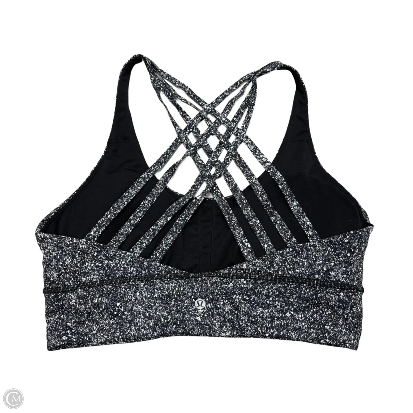 Athletic Bra By Lululemon In Black & White, Size: L