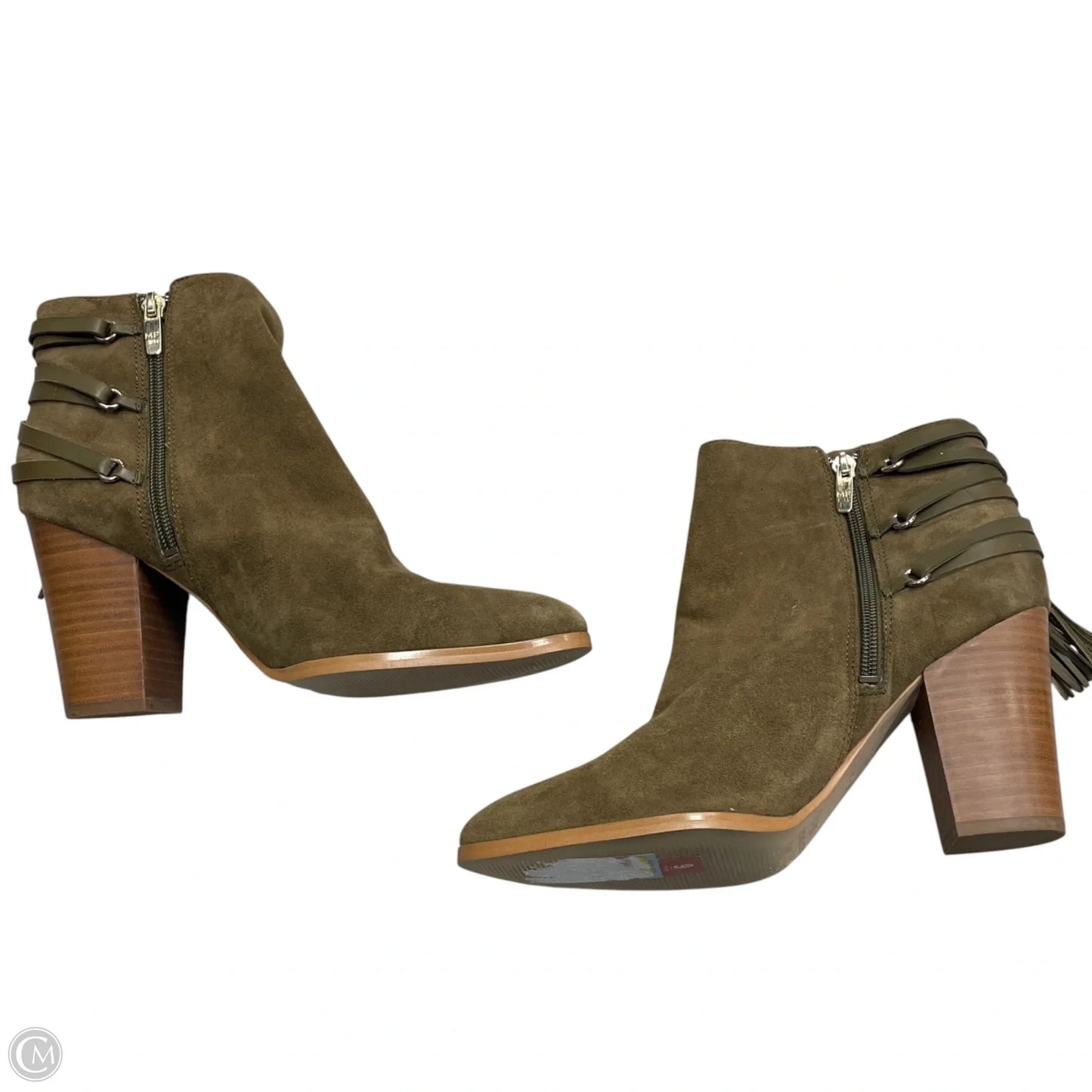Boots Ankle Heels By Marc Fisher In Tan, Size: 9