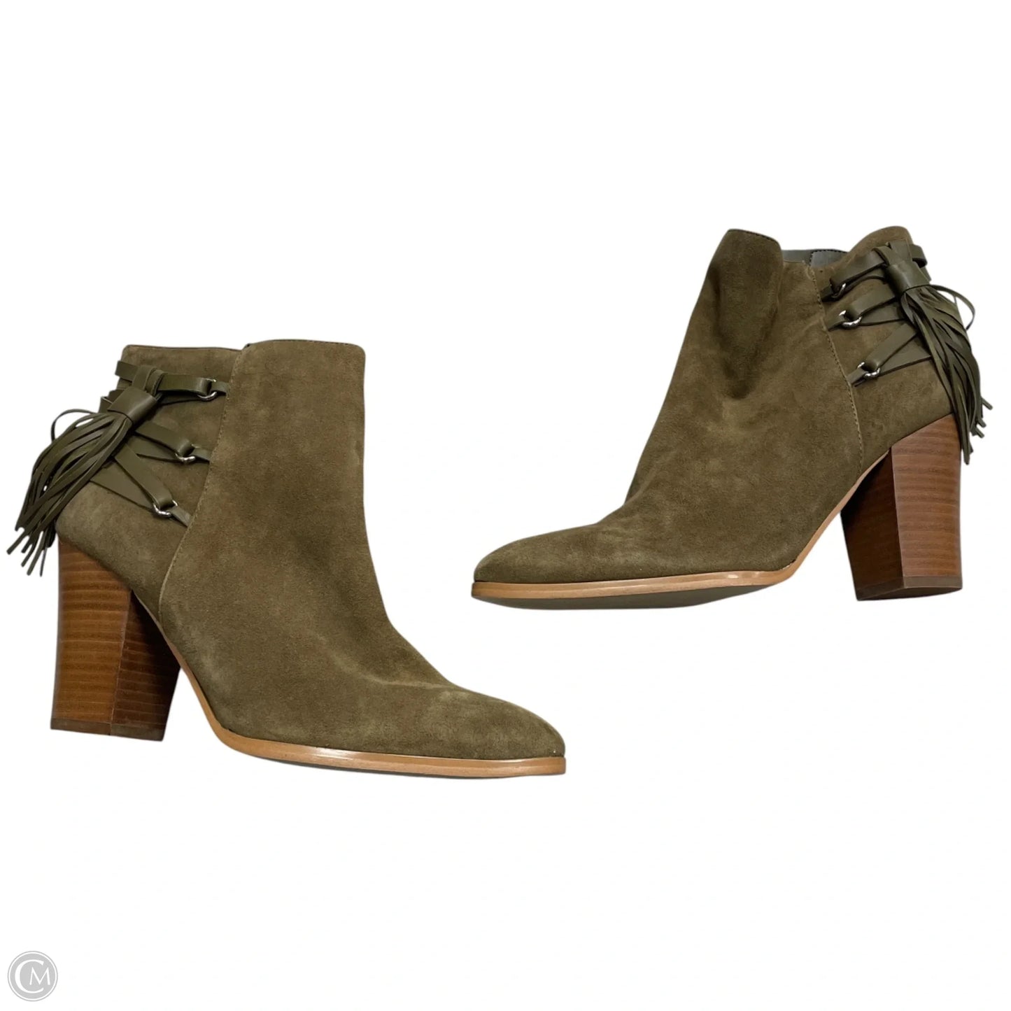 Boots Ankle Heels By Marc Fisher In Tan, Size: 9