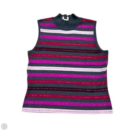 Tank Top By St. John In Grey & Purple, Size: M