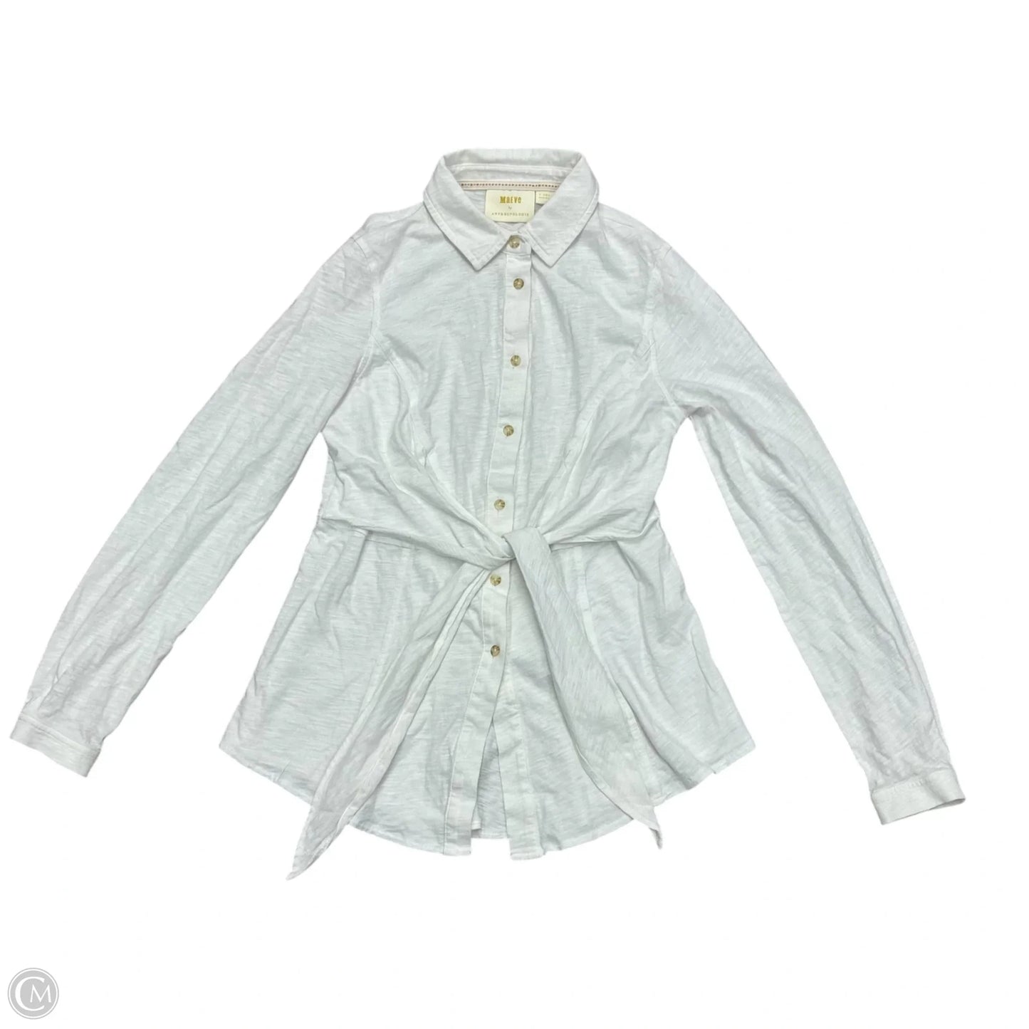Top Long Sleeve By Maeve In White, Size: Xs