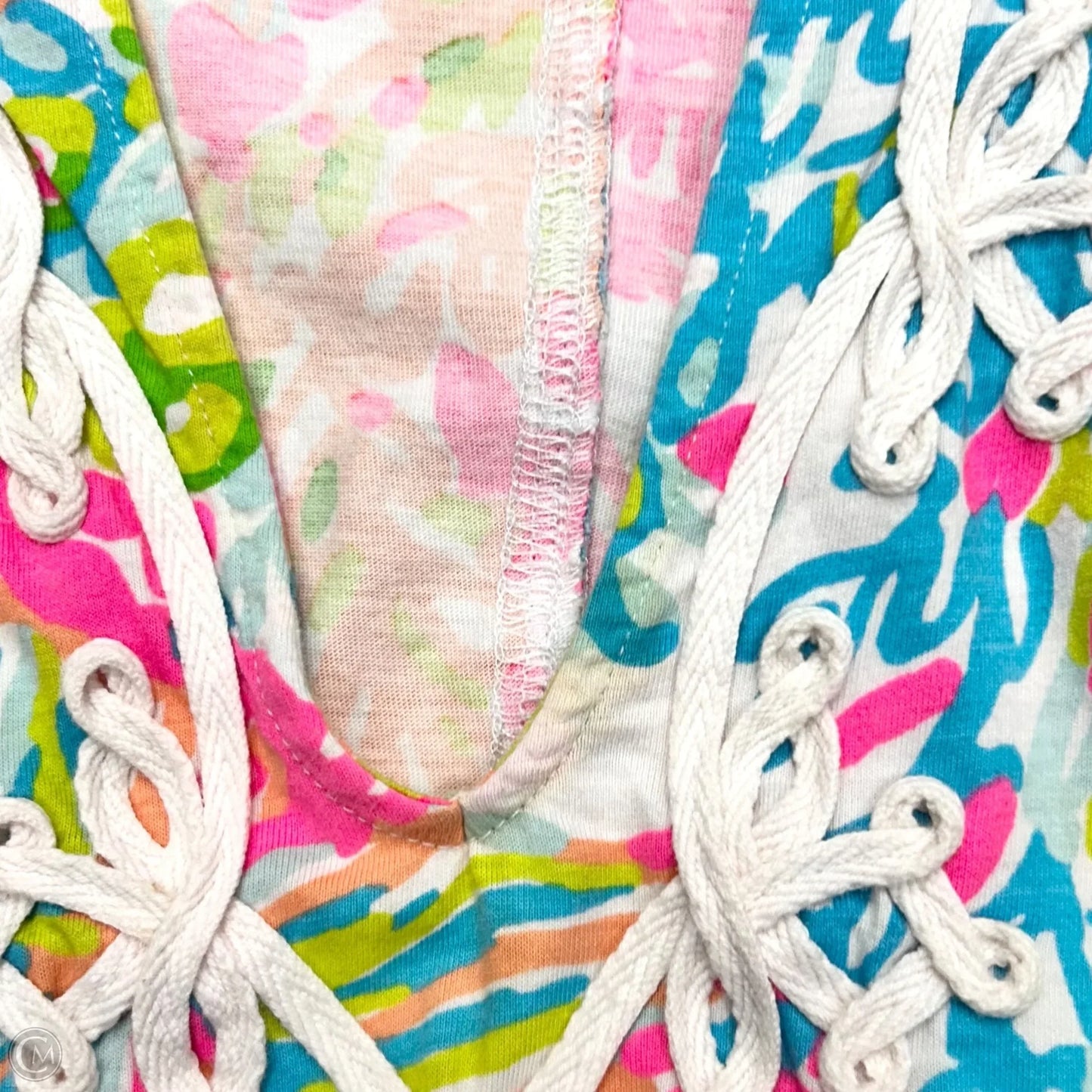 Dress Designer By Lilly Pulitzer In Green & Pink, Size: Xl