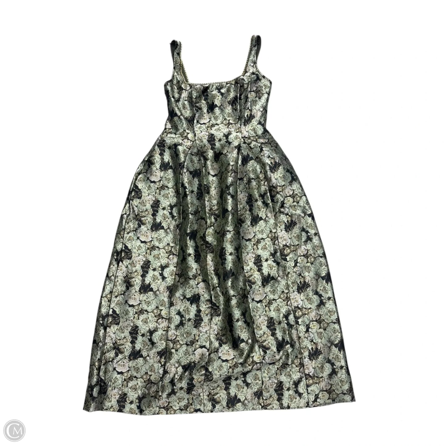 Dress Party Midi By Maeve In Black & Green, Size: S