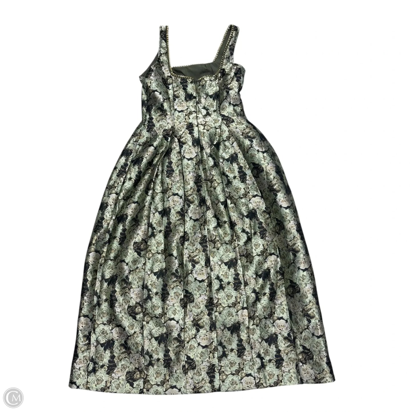 Dress Party Midi By Maeve In Black & Green, Size: S