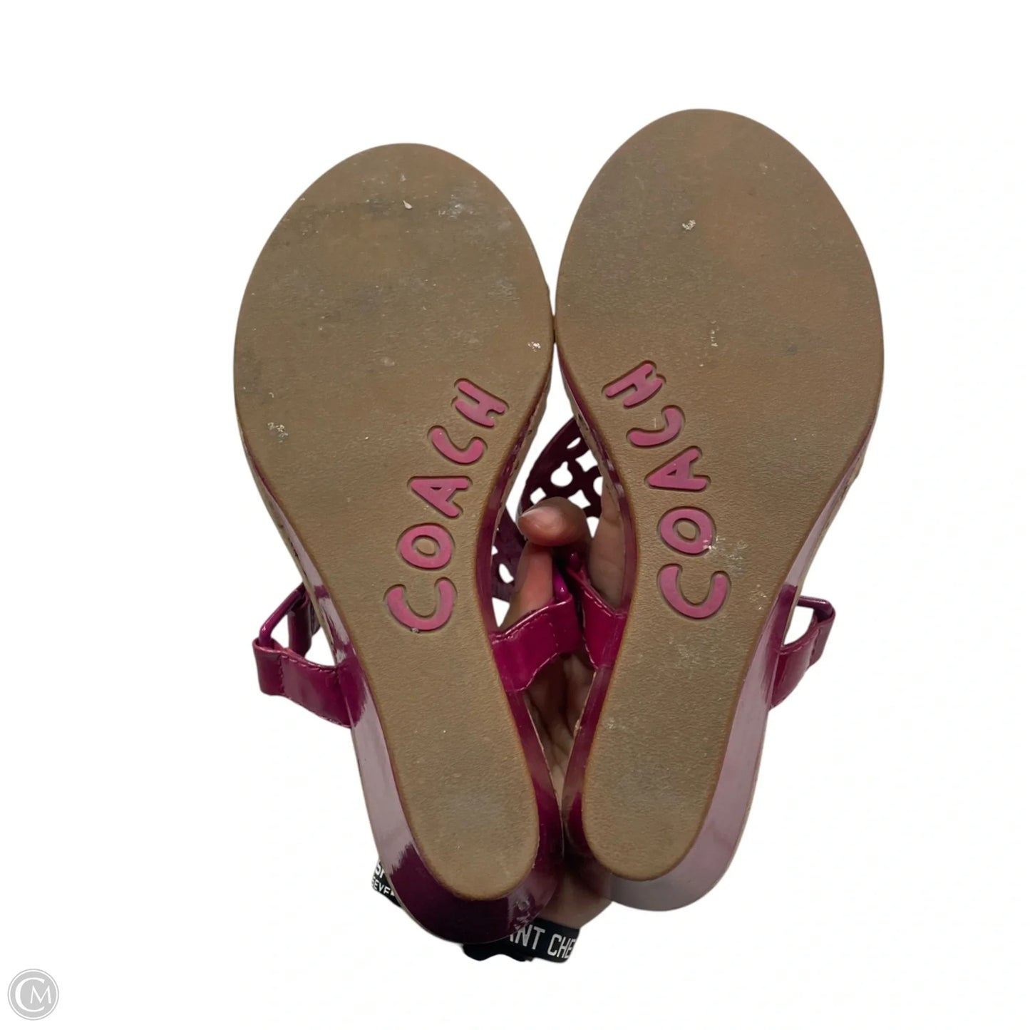Sandals Designer By Coach In Pink, Size: 8.5
