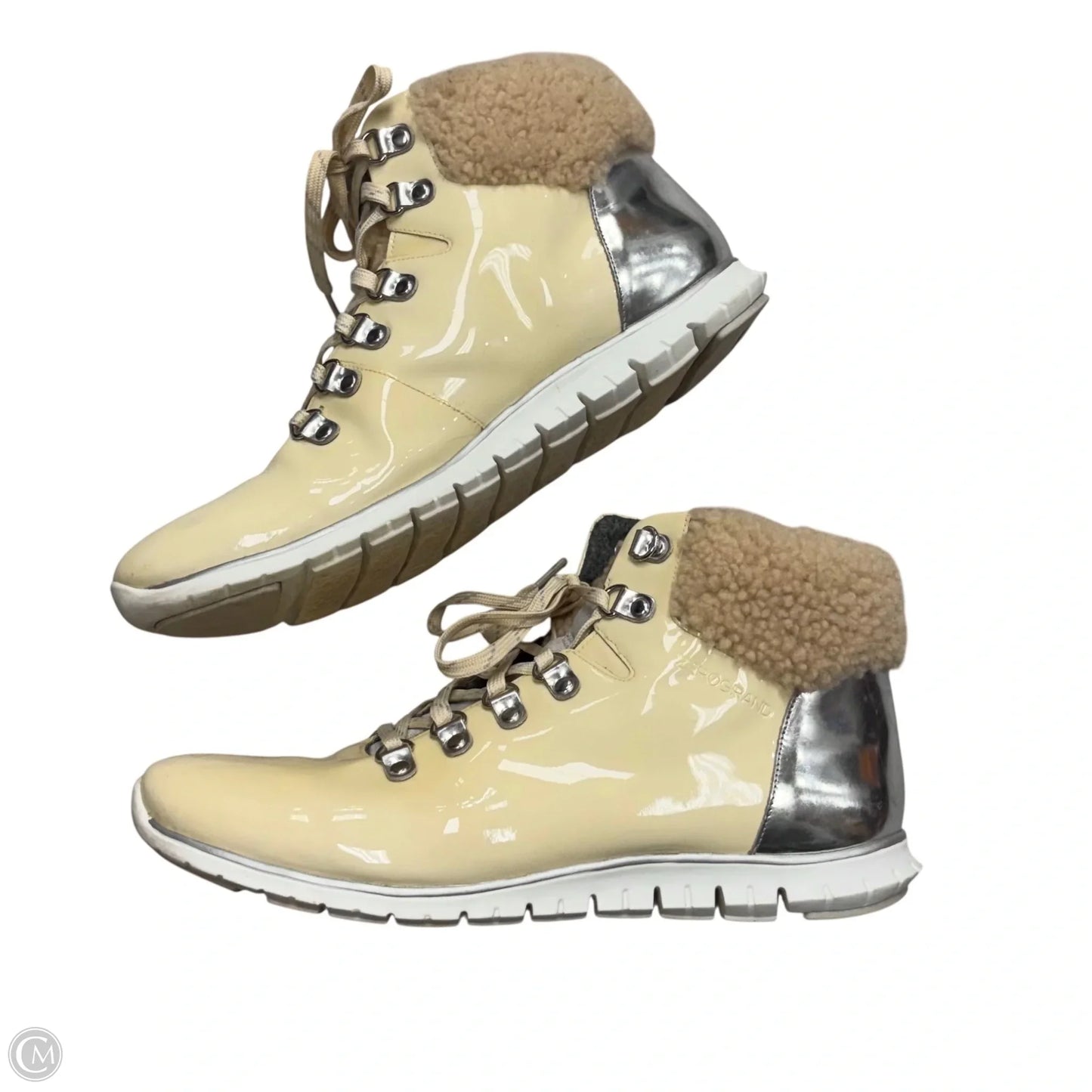 Boots Ankle Flats By Cole-haan In Cream, Size: 10