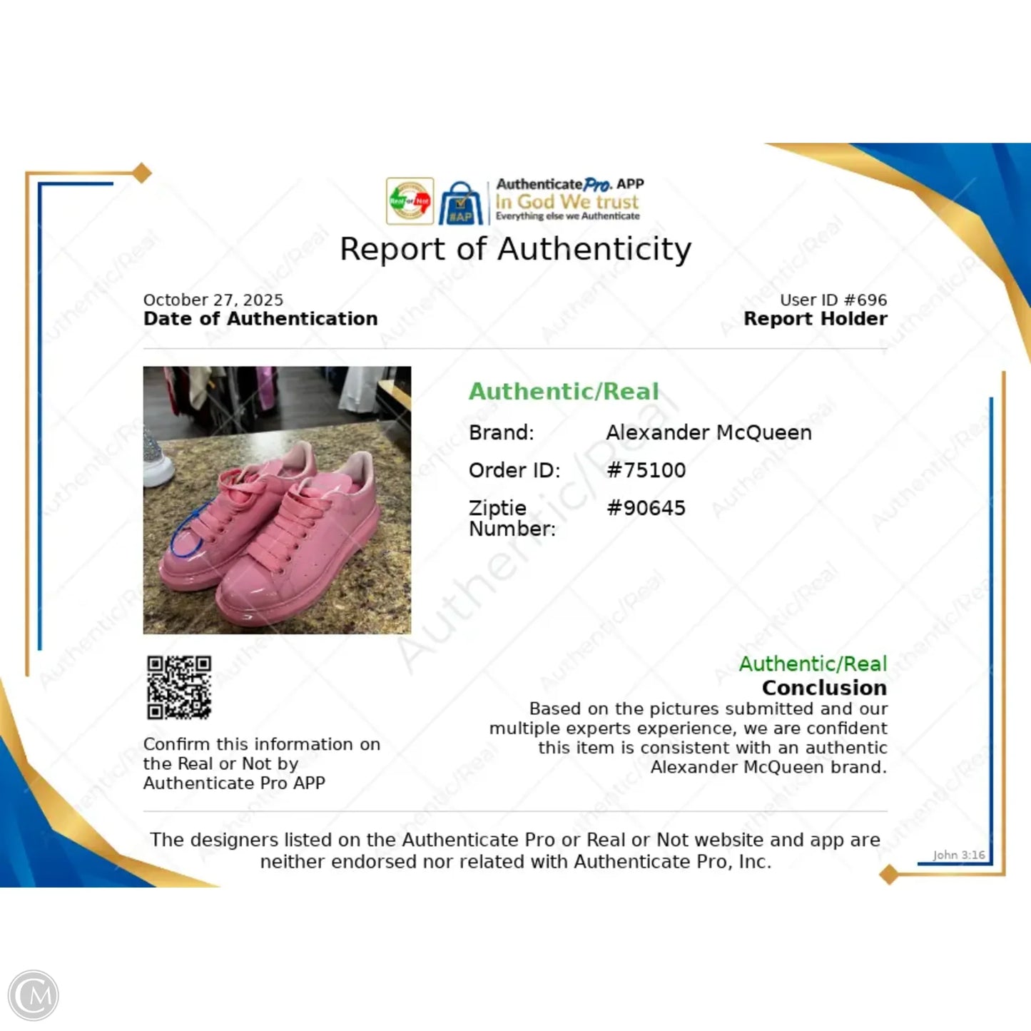 Shoes Luxury Designer By Alexander Mcqueen In Pink, Size: 8.5