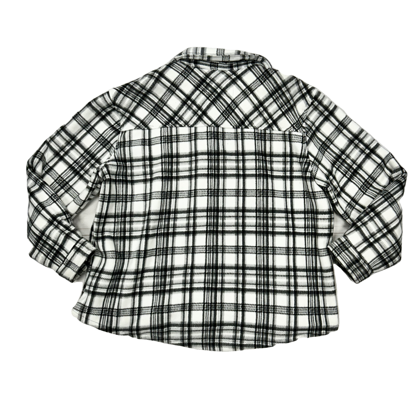 Jacket Shirt By Sage In Black & White, Size: Xxl