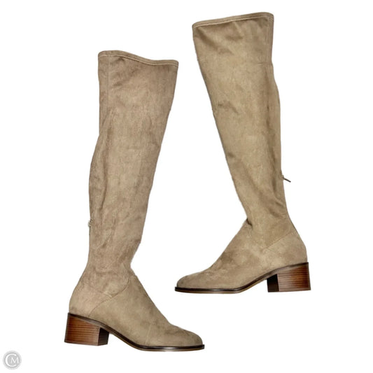 Boots Over-the-knee Heels By Steve Madden In Taupe, Size: 9.5