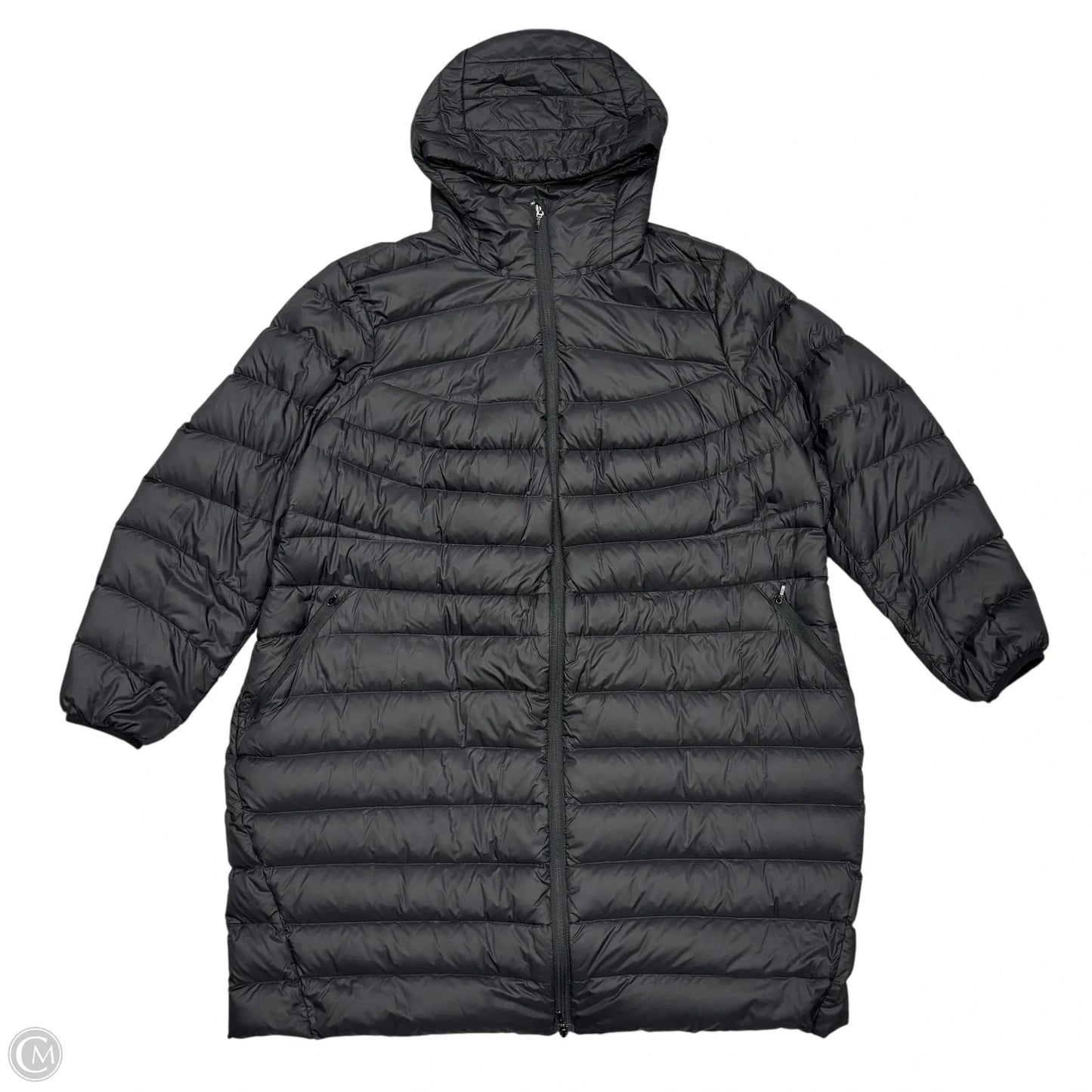 Jacket Puffer & Quilted By Lands End In Black, Size: 2x