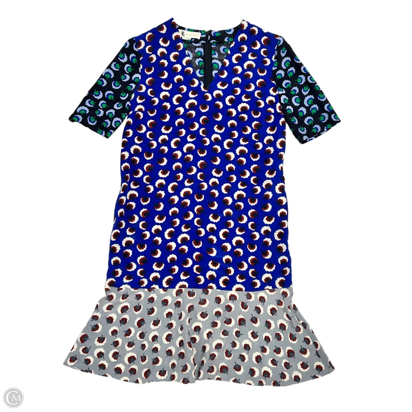 Dress Designer By Stella Mccartney In Black & Blue, Size: M