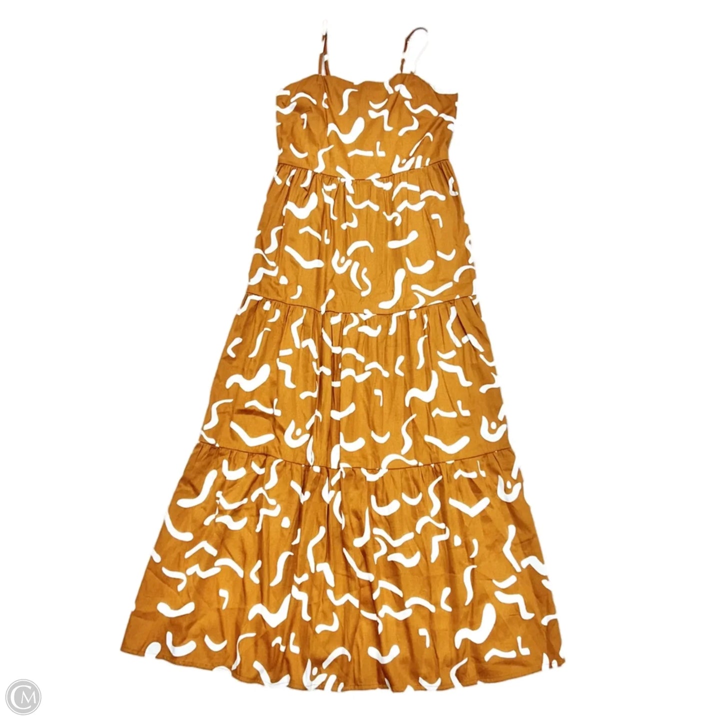 Dress Casual Maxi By Ann Taylor In Orange & White, Size: Xs