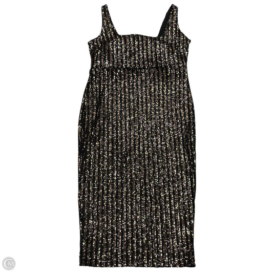 Dress Party Midi By City Chic In Black & Gold, Size: L