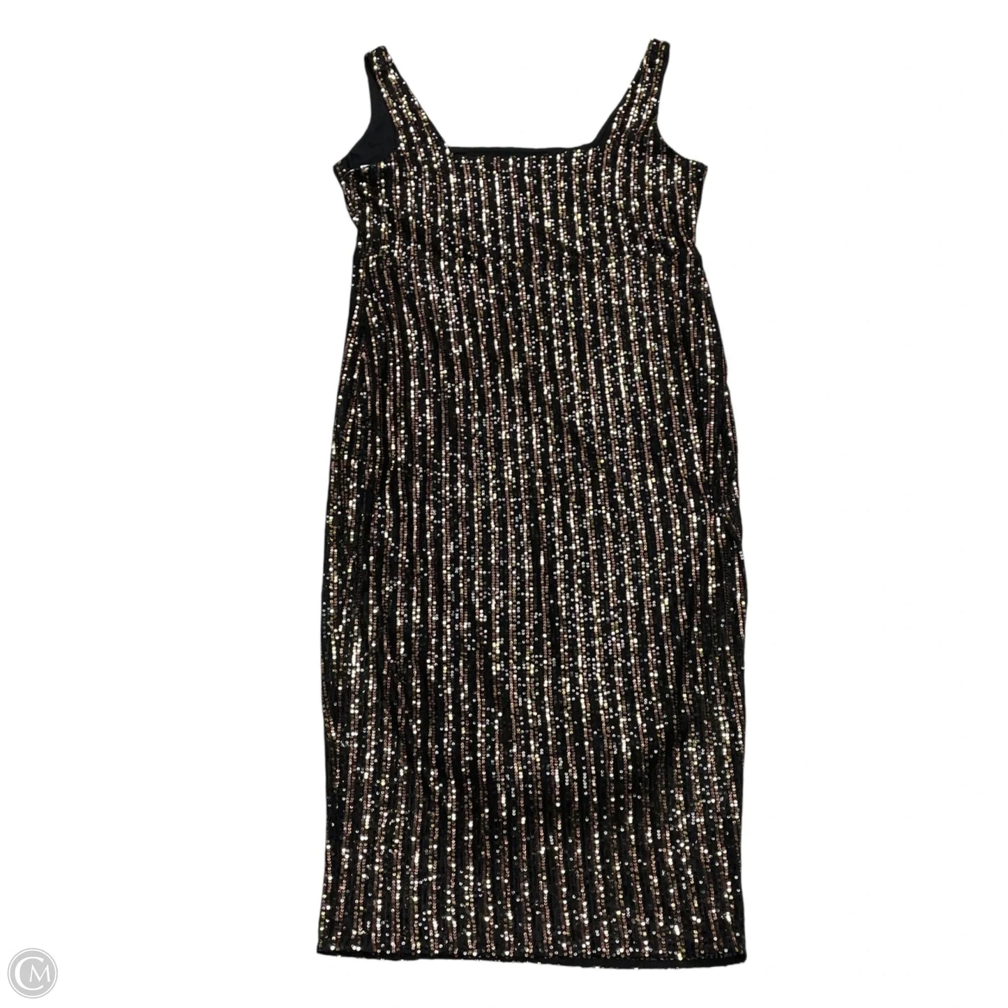 Dress Party Midi By City Chic In Black & Gold, Size: L