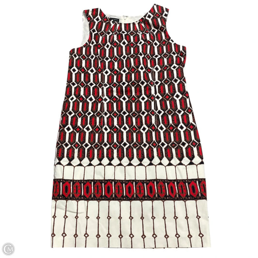 Dress Casual Midi By Talbots In Brown & White, Size: M