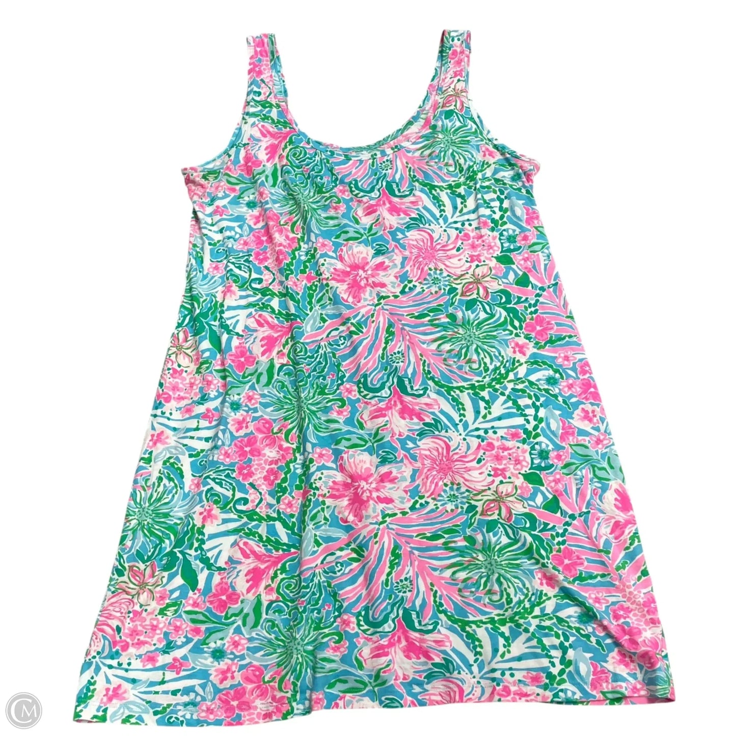 Dress Designer By Lilly Pulitzer In Blue & Green, Size: L