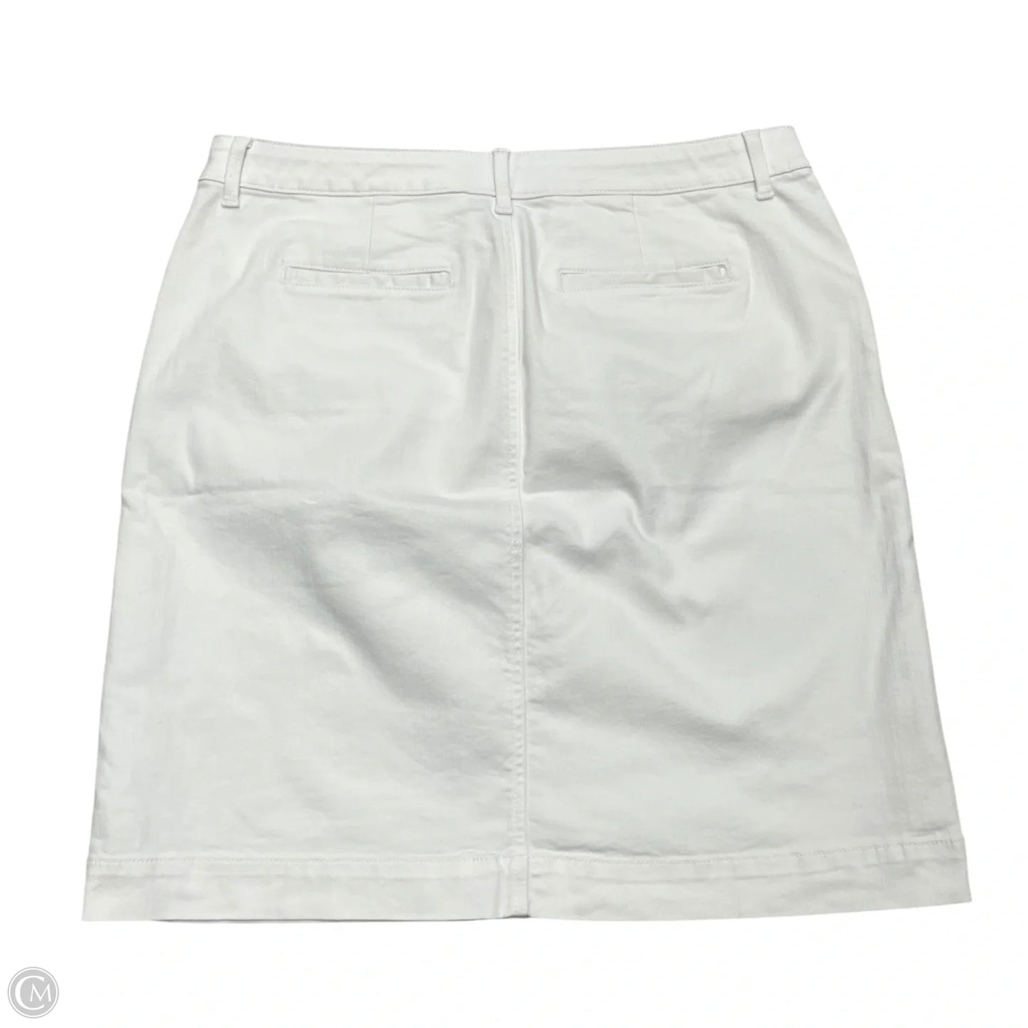 Skirt Midi By Talbots In White Denim, Size: 12