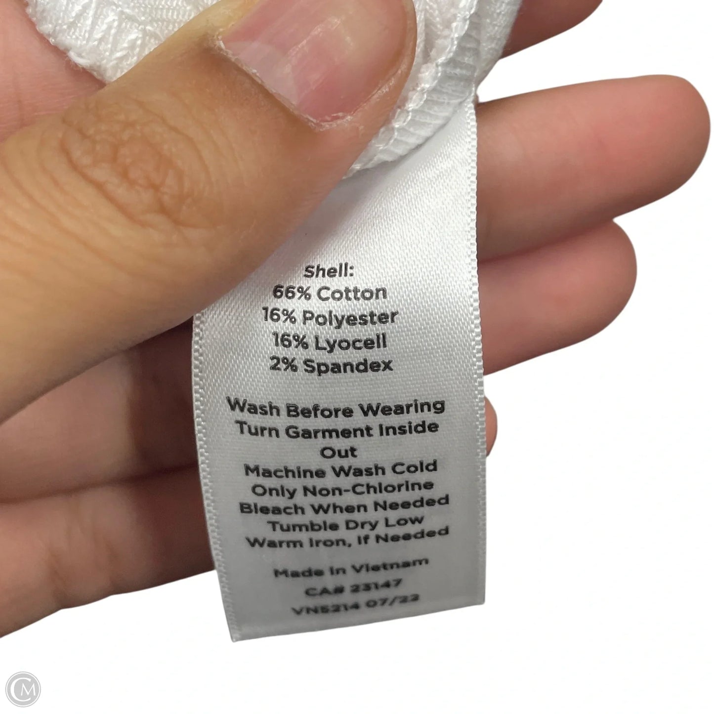 Skirt Midi By Talbots In White Denim, Size: 12