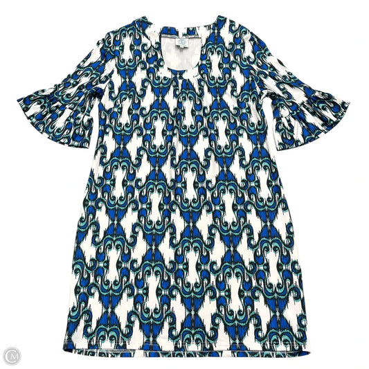Dress Casual Midi By Tracy Negoshian In Blue & White, Size: M
