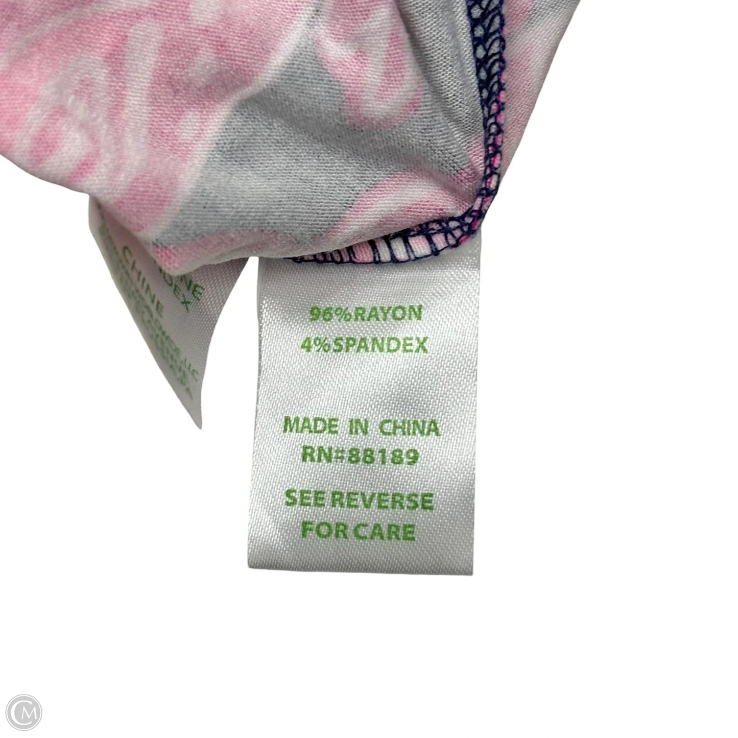 Romper Designer By Lilly Pulitzer In Pink & White, Size: S