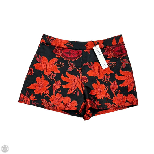 Shorts Designer By Alice + Olivia In Black & Red, Size: 0