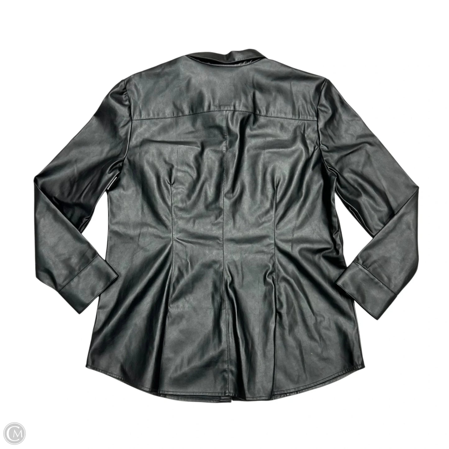 Jacket Shirt By New York And Co In Black, Size: Xxl