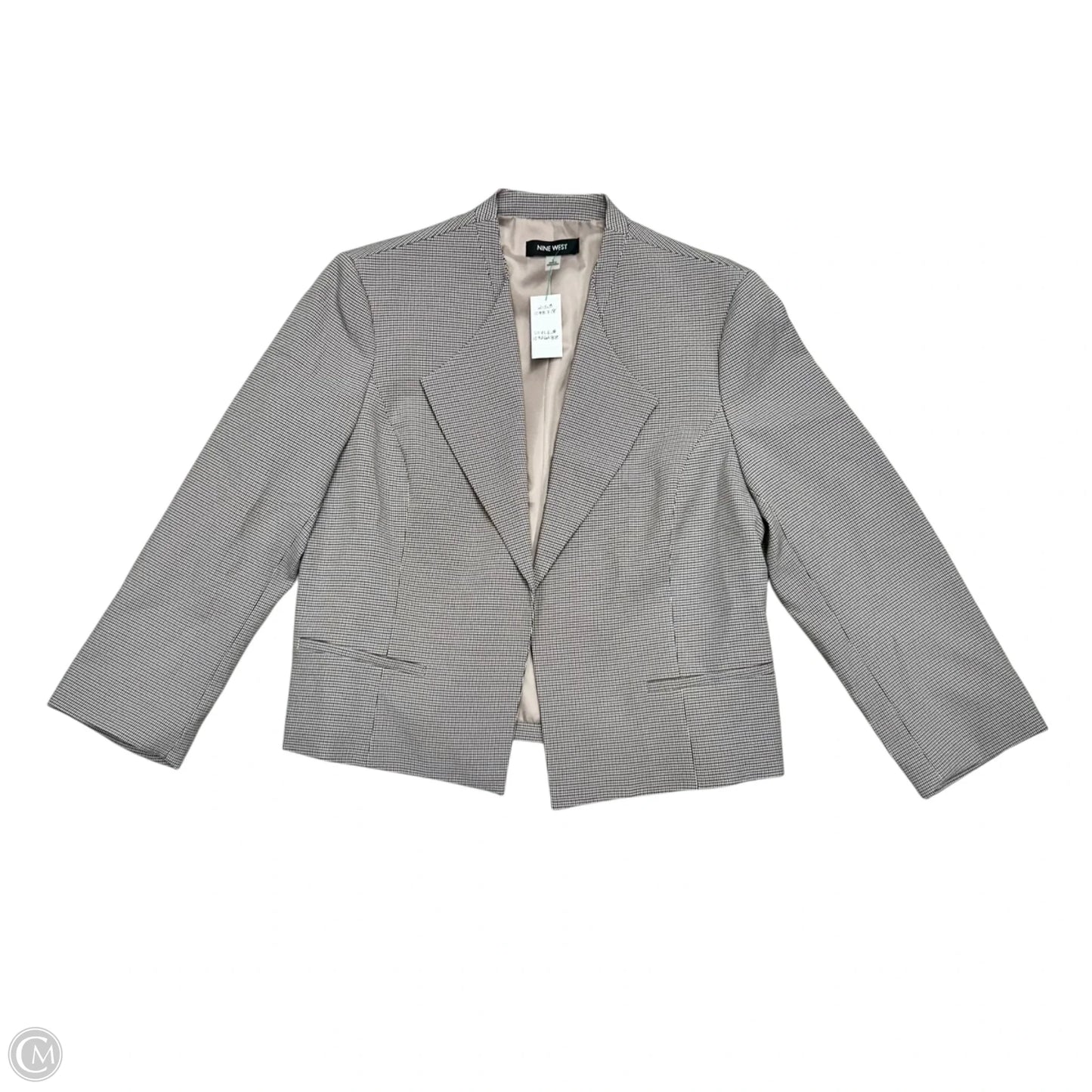 Blazer By Nine West In Brown & Cream, Size: L