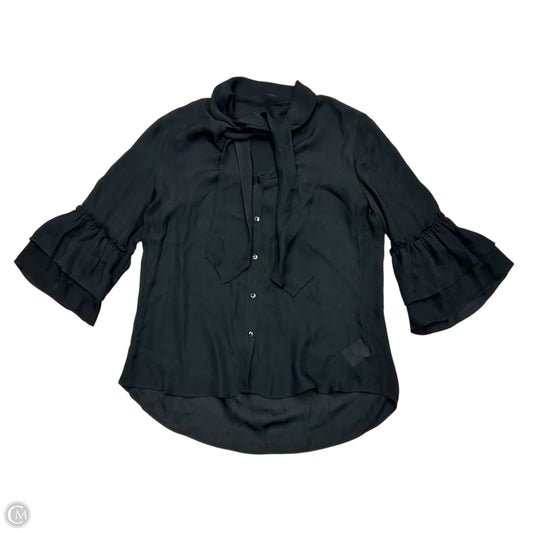 Blouse 3/4 Sleeve By L Agence In Black, Size: S