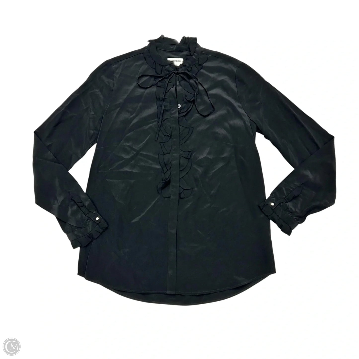Blouse Long Sleeve By Zadig And Voltaire In Black, Size: S