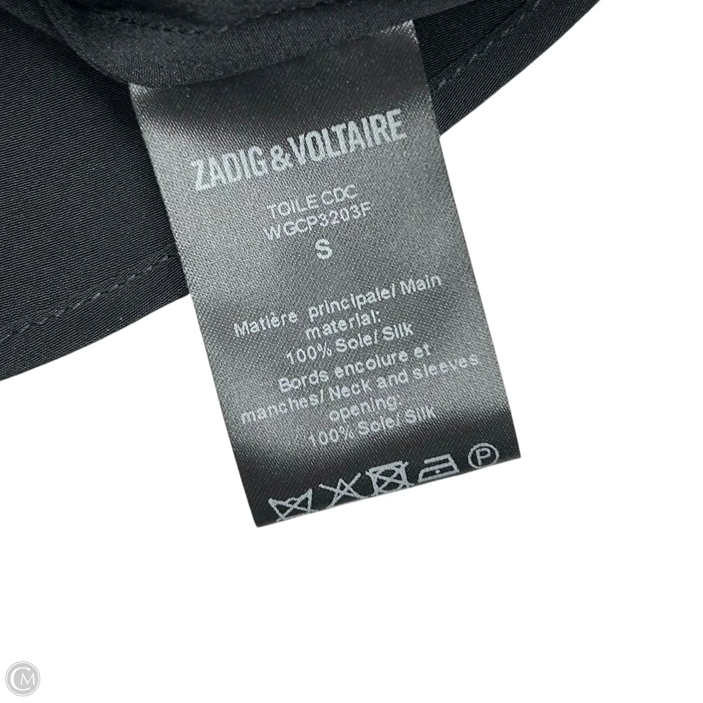 Blouse Long Sleeve By Zadig And Voltaire In Black, Size: S