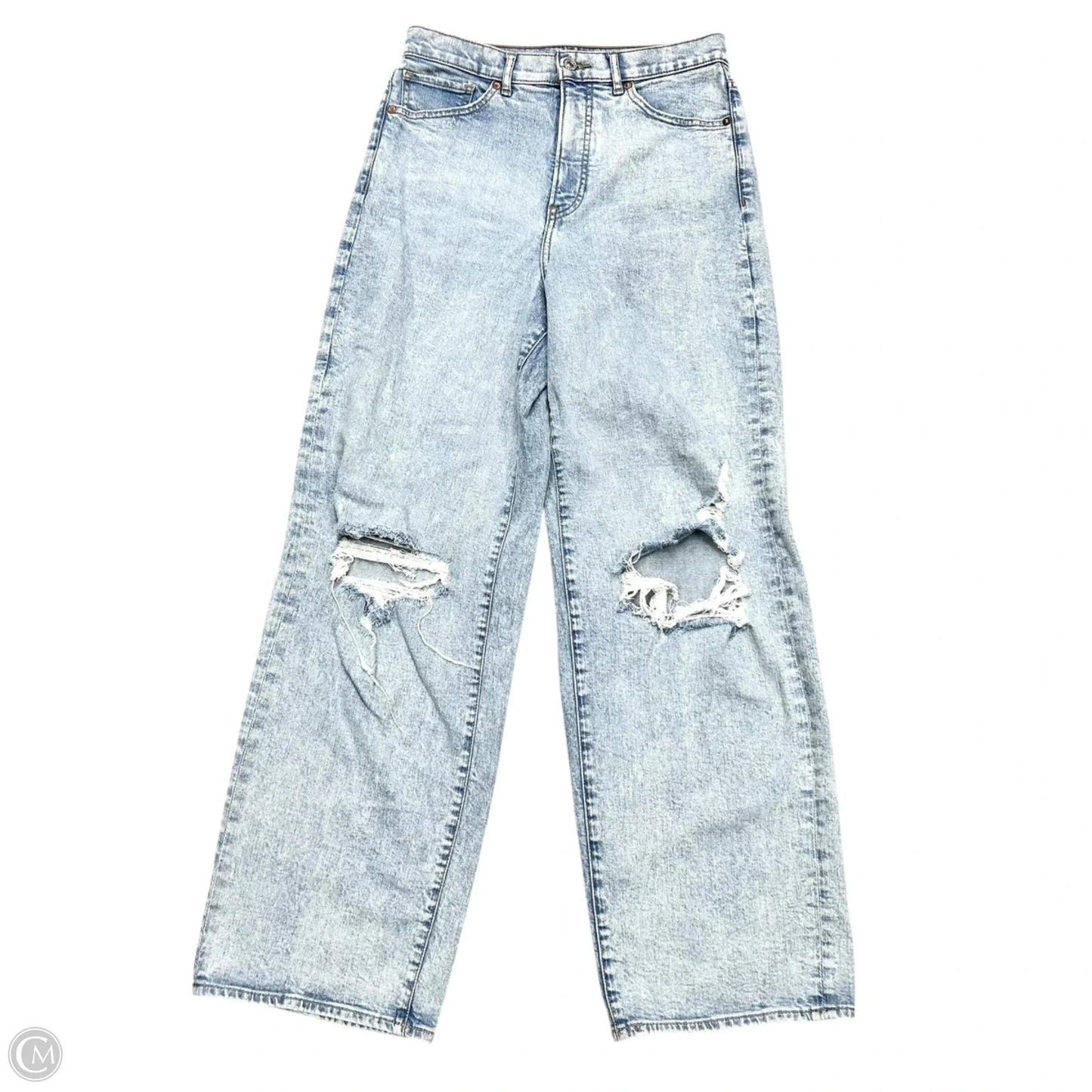 Jeans Wide Leg By Express In Blue Denim, Size: 6