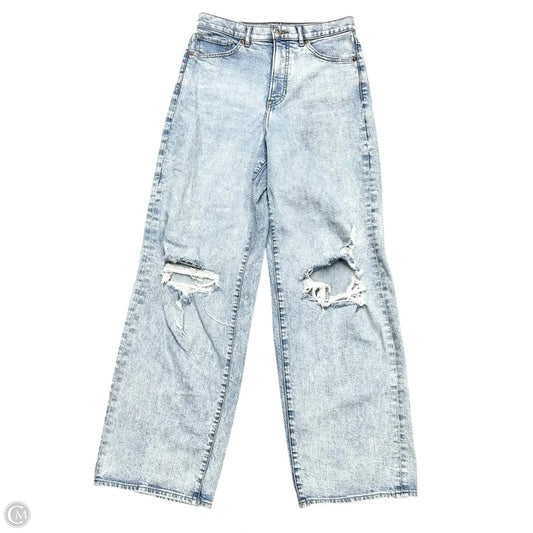 Jeans Wide Leg By Express In Blue Denim, Size: 6