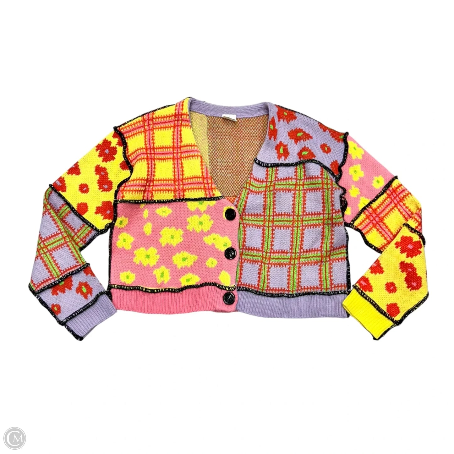 Sweater Cardigan In Multi-colored, Size: L