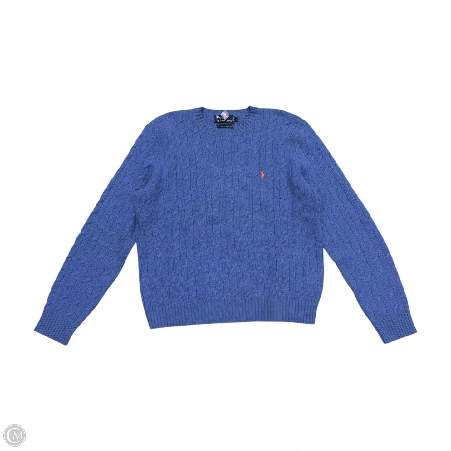 Sweater By Polo Ralph Lauren In Blue, Size: L