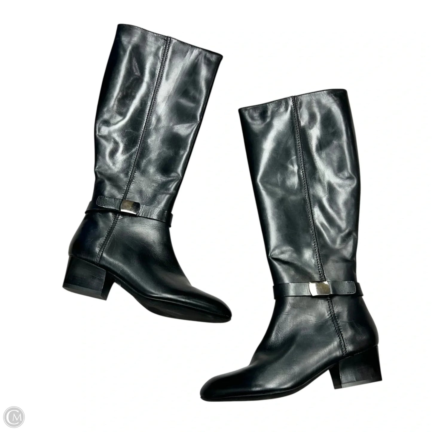 Boots Knee Heels By Coach And Four In Black, Size: 9.5