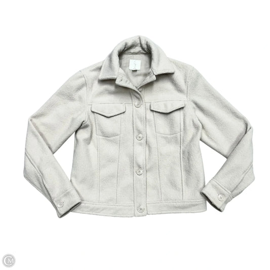Jacket Shirt By Joie In Beige, Size: Xs