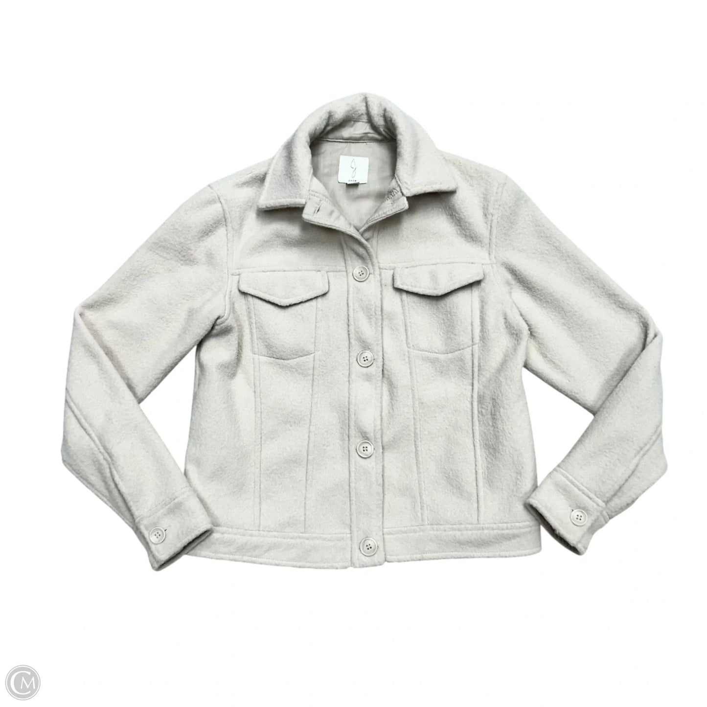 Jacket Shirt By Joie In Beige, Size: Xs