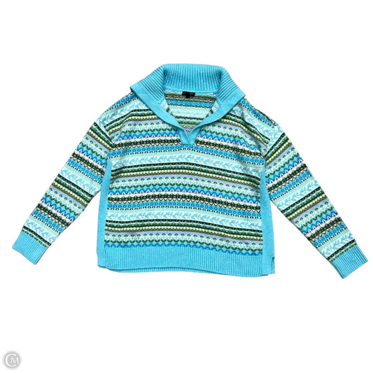 Sweater By Talbots In Blue & Green, Size: Lp