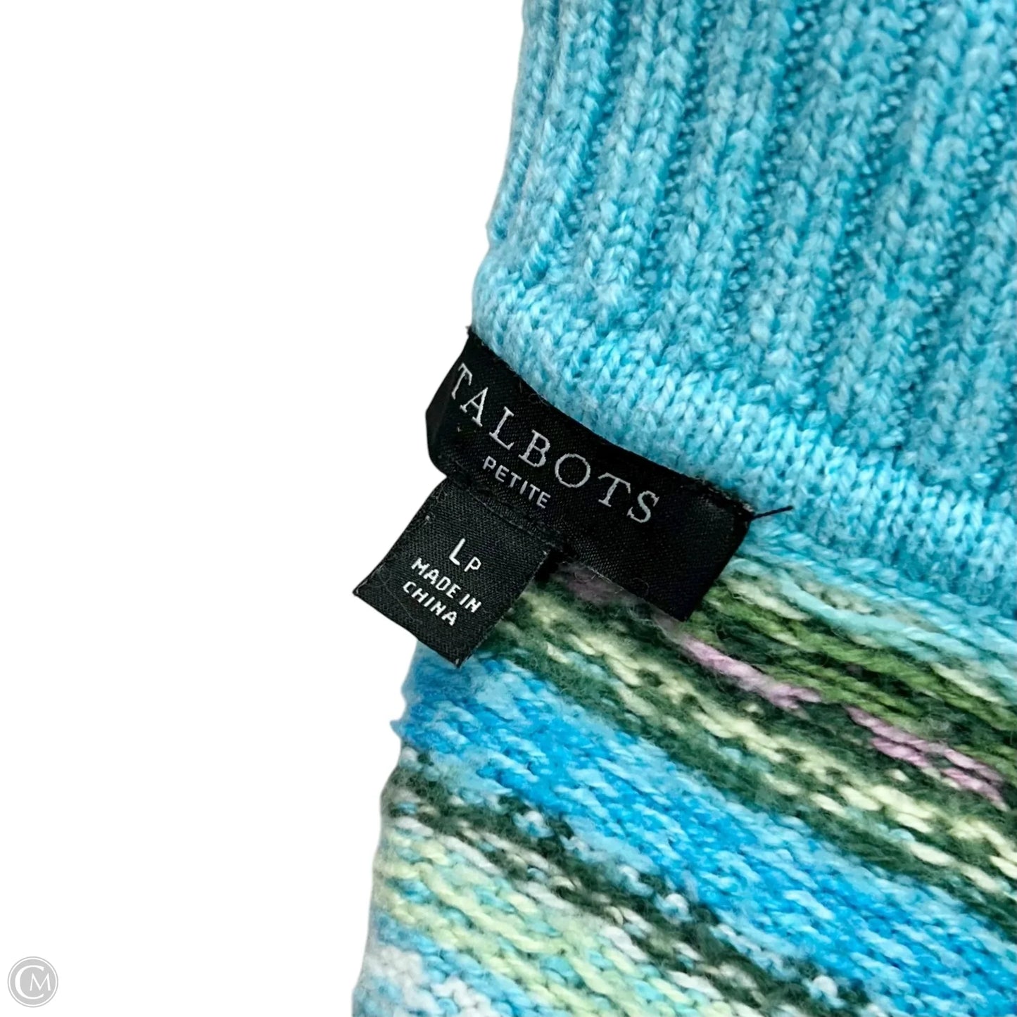 Sweater By Talbots In Blue & Green, Size: Lp